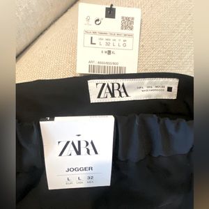 Zara- Black joggers with finazz… New with tags. Athletic fit.
